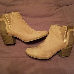 Tan booties